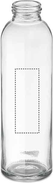 Lasipullo 500 ml suojapussissa: Logon sijainti – tuotteen etupuoli
