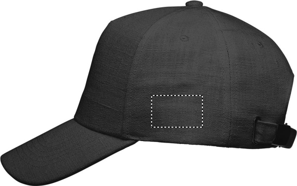Hemp baseball cap 370 gr/m²: Logo position – left side of the product