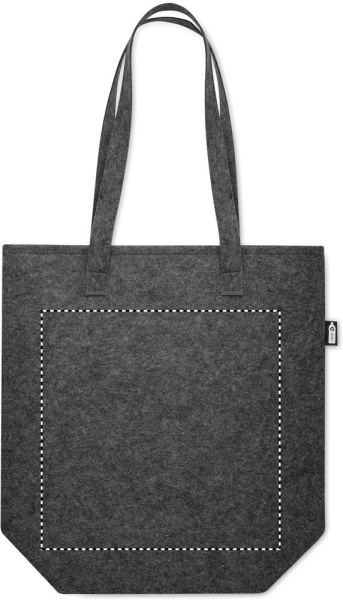 RPET felt shopping bag: Logo position – front of the product