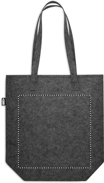 RPET felt shopping bag: Logo position – back of the product