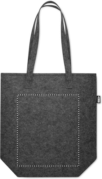 RPET felt shopping bag: Transfer printing – front of the product