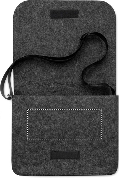 RPET felt laptop bag: Logo position – pocket