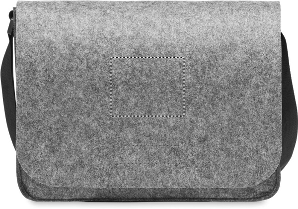 RPET felt laptop bag: Debossing – front of the product