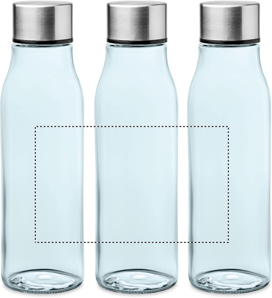 Glastrinkflasche 500 ml: Rundum-Siebdruck – rund um das Produkt