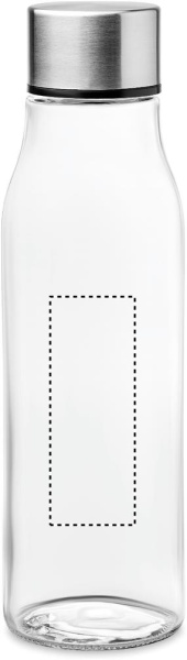 Glastrinkflasche 500 ml: Logoposition – Vorderseite des Produkts