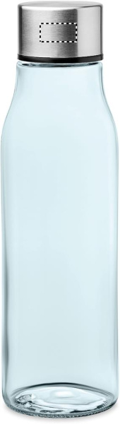 Glastrinkflasche 500 ml: Logoposition – Deckel