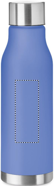 RPET-flaska med metallock 600 ml: Logotypens placering – produktens baksida