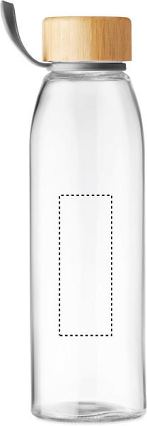 Lasipullo 500 ml: Logon sijainti – tuotteen takaosa