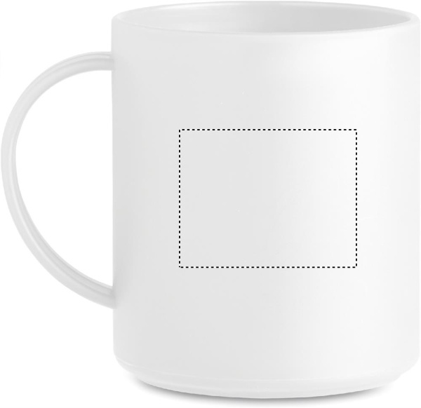 Reusable mug 300 ml: Logo position – for left-handed use