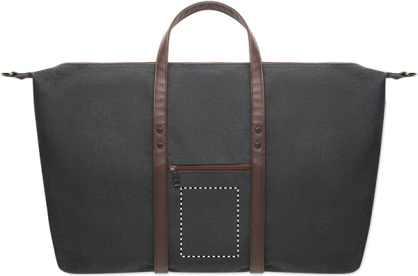 Weekend bag in canvas 450gr/m²: Logo position – front pocket