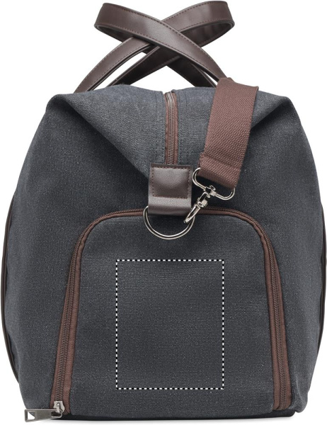 Weekend bag in canvas 450gr/m²: Logo position – side pocket