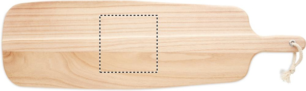 Grande planche de service: Emplacement du logo — Milieu de la planche