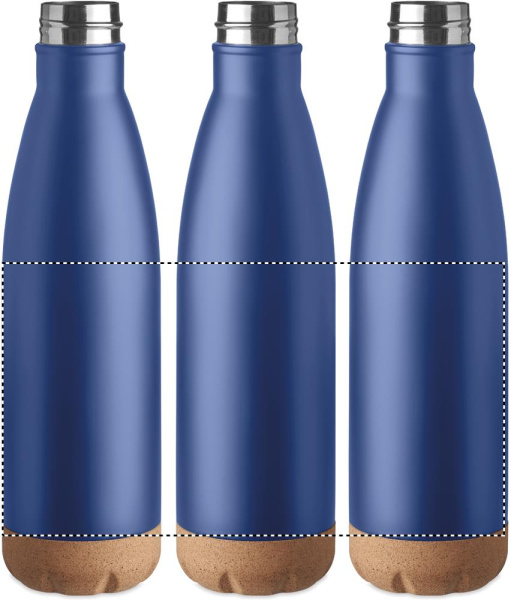 Doppelwandige Isolierflasche mit Korkboden 500 ml: 360°-Druck – rund um das Produkt