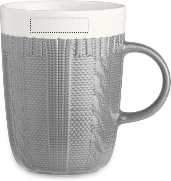 Keramik Kaffeebecher 310ml: Logoposition – für Rechtshänder