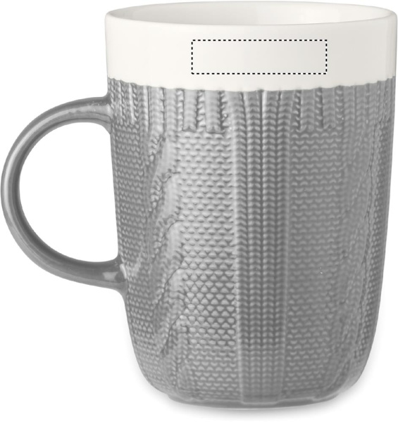 Keramik Kaffeebecher 310ml: Logoposition – für Linkshänder