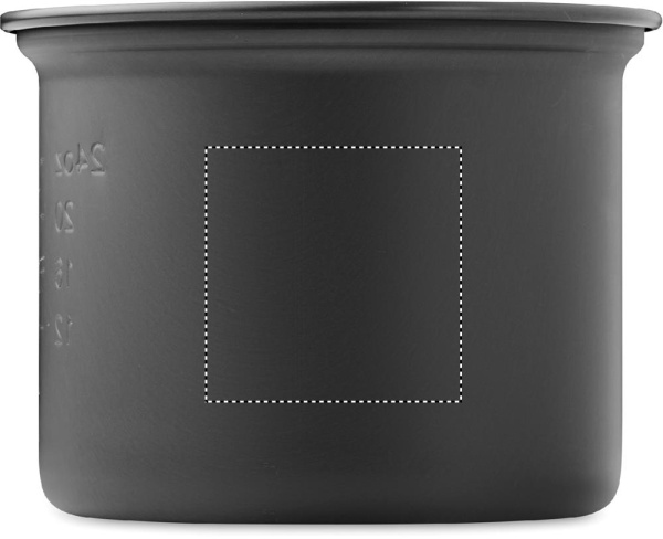 Lot de 2 récipients de camping avec couverts: Emplacement du logo — Grand pot