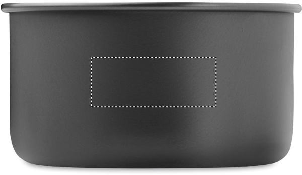 Lot de 2 récipients de camping avec couverts: Emplacement du logo — Petit pot