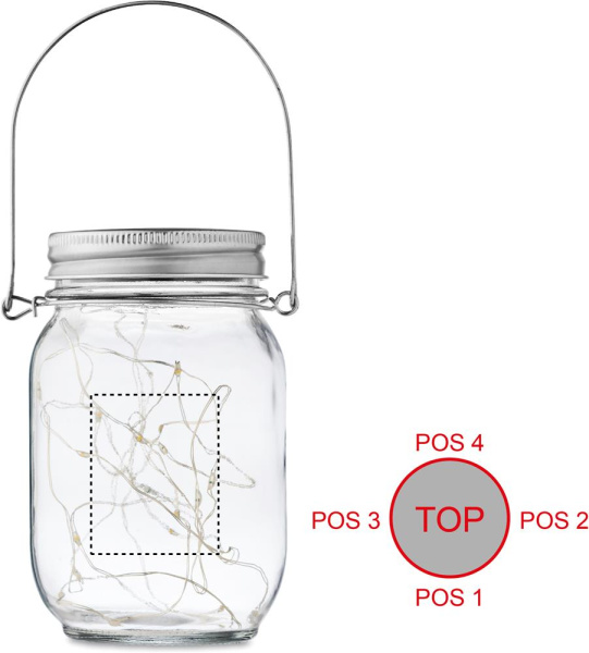 Solar mason jar outdoor lamp: Logo position – side 4 of the product