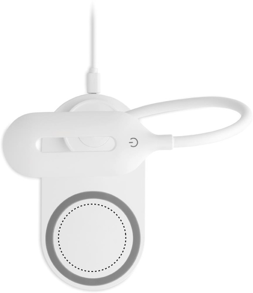 Desktop light and charger 10W: Logo position – charger
