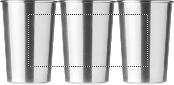 Nerūsējošā tērauda krūze 350 ml: Apļveida sietspiede – apkārt izstrādājumam