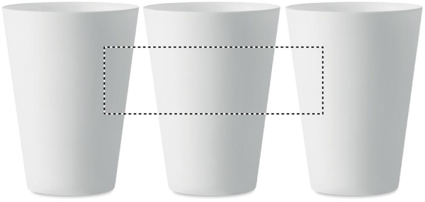 Atkārtoti lietojama pasākumu glāze 300 ml: Apļveida sietspiede – apkārt izstrādājumam