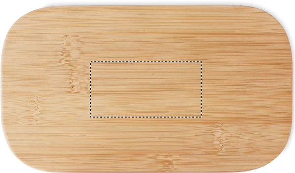 Lunchbox Bambus 1000 ml  LADEN LARGE: Tampondruck – Deckel