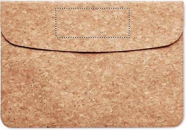 Cork laptop bag magnetic flap: Logo position – flap
