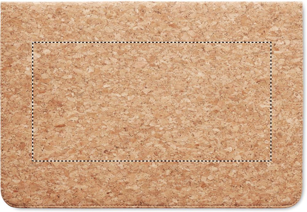 Cork laptop bag magnetic flap: Logo position – back of the product