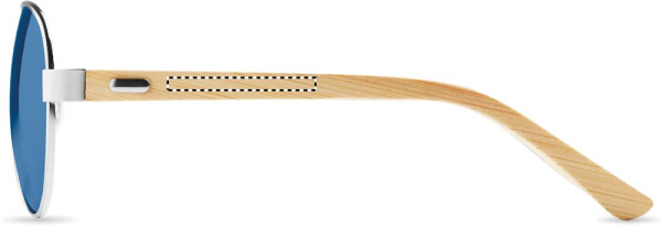 Bamboo sunglasses in pouch TARTU: Logo position – left leg