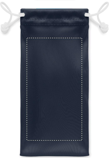 Bamboo sunglasses in pouch TARTU: Logo position – pouch: side 1 of the product