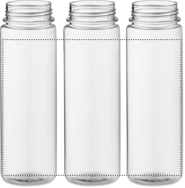 RPET-flaska med fliplock 650 ml: 360°-tryck – runt produkten