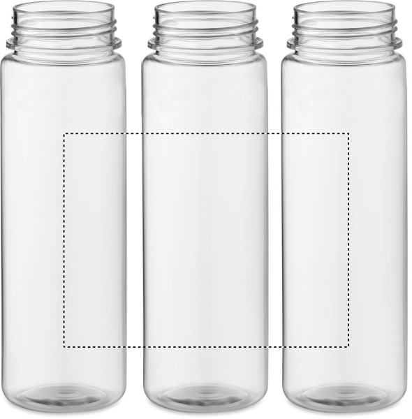 RPET-flaska med fliplock 650 ml: Rundscreentryck – runt produkten