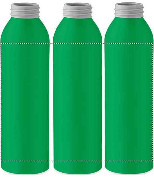 Flaska i återvunnet aluminium 600 ml: 360°-tryck – runt produkten