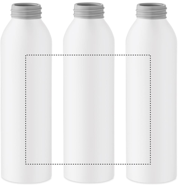 Flaska i återvunnet aluminium 600 ml: Rundscreentryck – runt produkten