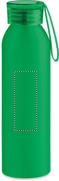 Flaska i återvunnet aluminium 600 ml: Logotypens placering – produktens framsida