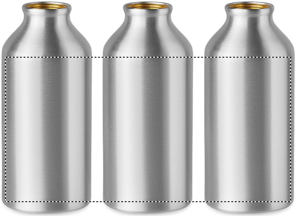Aluminium-Trinkflasche 400 ml: 360°-Lasergravur – rund um das Produkt