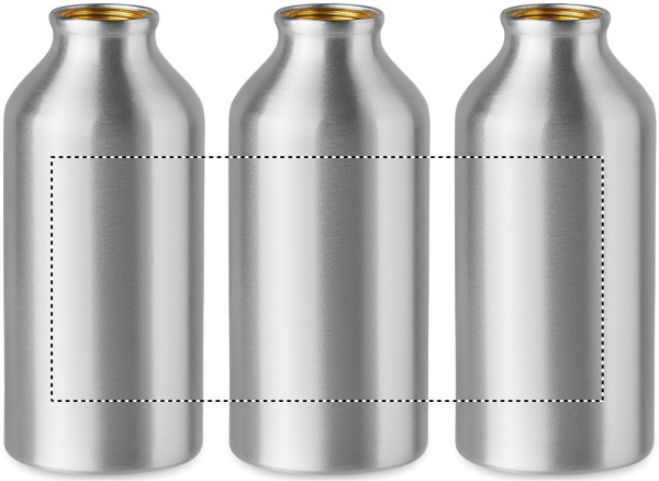 Aluminium-Trinkflasche 400 ml: Rundum-Siebdruck – rund um das Produkt