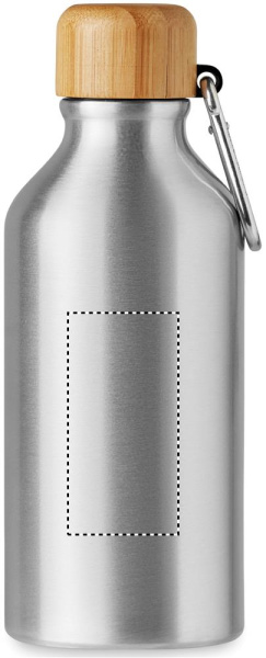 Aluminium-Trinkflasche 400 ml: Logoposition – Vorderseite des Produkts
