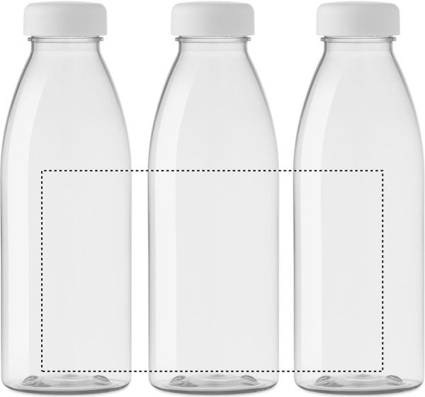 RPET-juomapullo 500 ml: Ympäripainatus – tuotteen ympäri