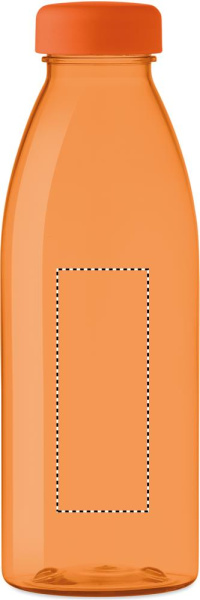 RPET-juomapullo 500 ml: Logon sijainti – tuotteen etupuoli