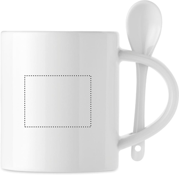 Ceramiczny kubek do sublimacji 300 ml: Logo position – for right-handed use