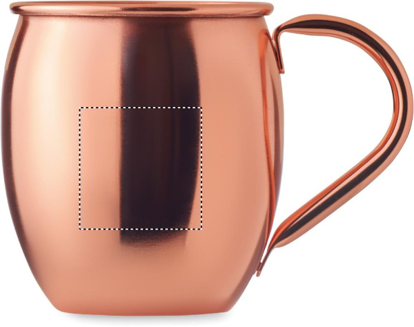 Cocktail copper mug 400 ml: Logo position – for right-handed use