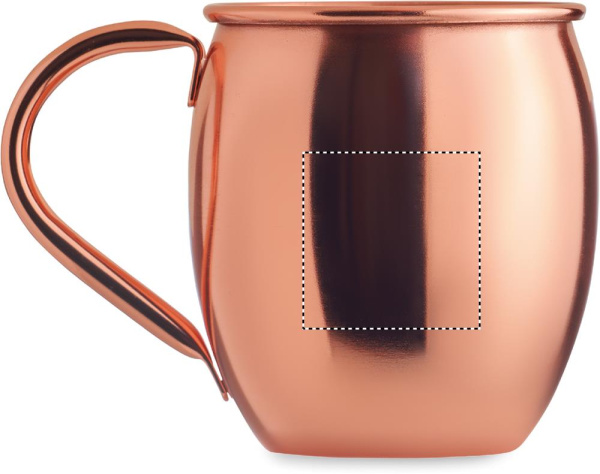 Cocktail copper mug 400 ml: Logo position – for left-handed use