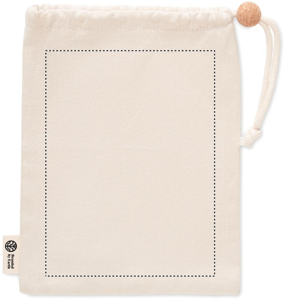 Coffret cadeau de voyage végan: Emplacement du logo — Pochette: Face 1 du produit