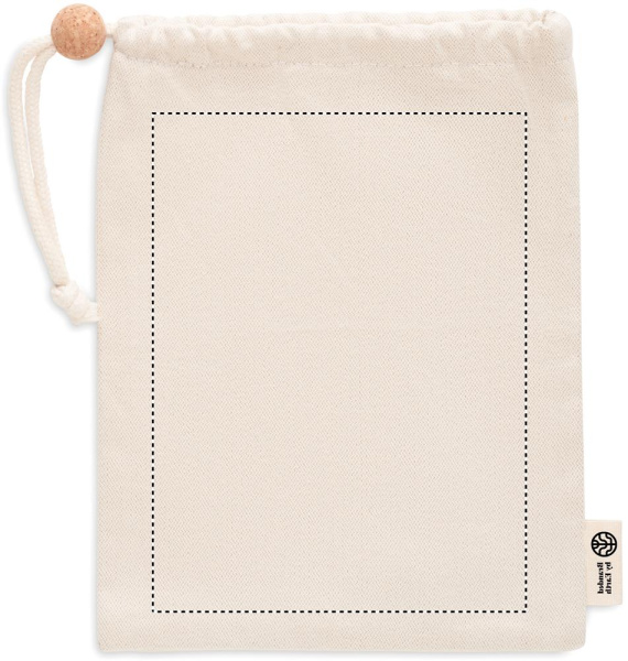 Coffret cadeau de voyage végan: Emplacement du logo — Pochette: Face 2 du produit