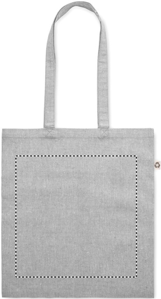 Sac shopping à longues anses: Emplacement du logo – face avant du produit