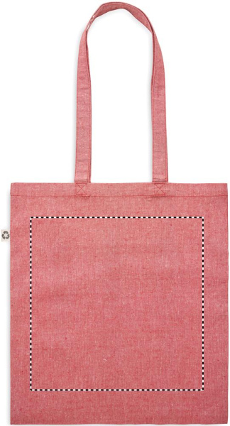 Sac shopping à longues anses: Emplacement du logo – face arrière du produit