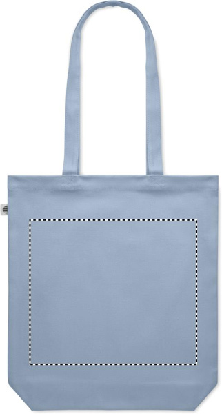 Lõuendist ostukott 270 gr/m²: Logo asukoht – toote tagakülg