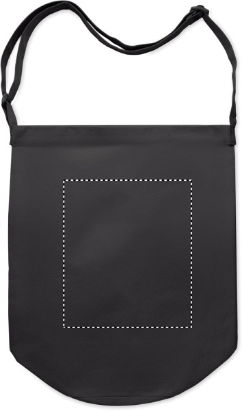 Shopper Canvas 270 g/m²: Logoposition – Rückseite des Produkts
