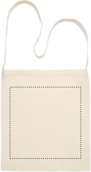 Shopper Baumwolle 140g/m²: Logoposition – Vorderseite des Produkts